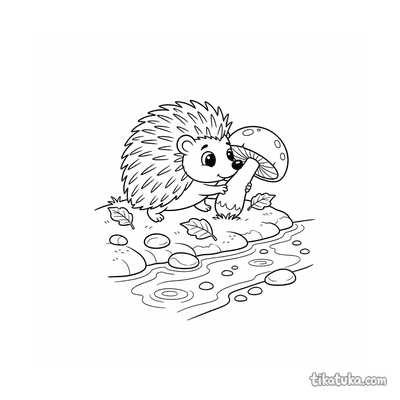 Hedgehog by the Stream