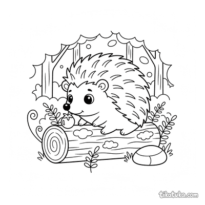 Curious Hedgehog with a Berry