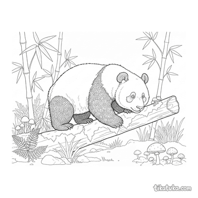 Curious Red Panda on a Log