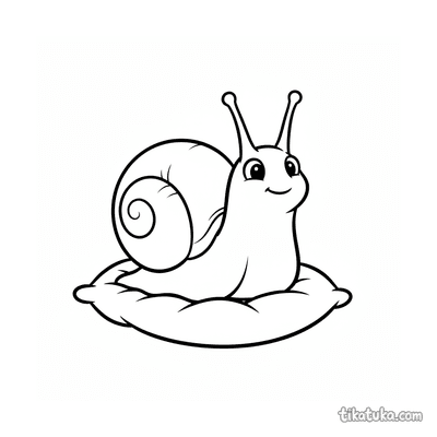 Curious Snail on Cushion