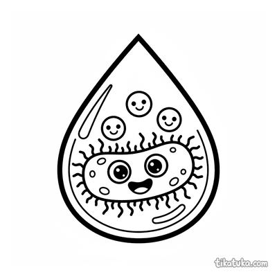 Cute Bacillus Microbe