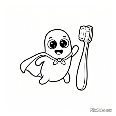 Bacterium with Cape Near Toothbrush