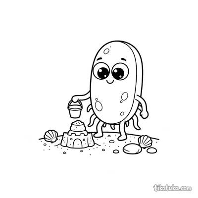 Bacterium Building a Sandcastle