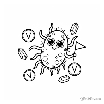 Cute Bacterium with Googly Eyes