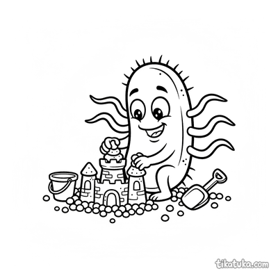 Bacterium Building a Sandcastle