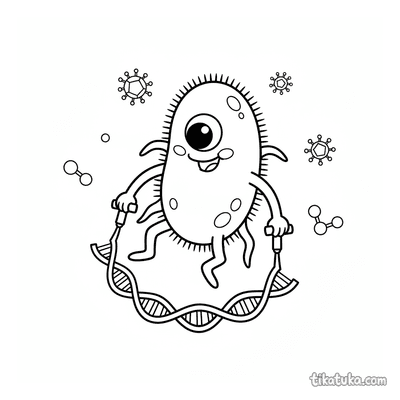 Bacterium Playing Jump Rope