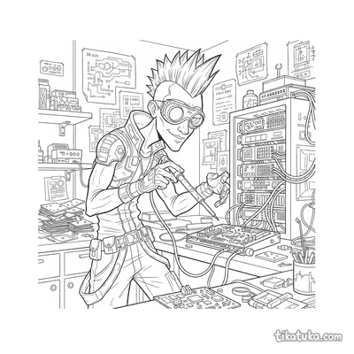 Cyber Punk Soldering at Rack