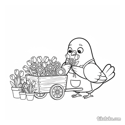 Derp Pigeon Florist in the Garden