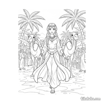 Desert Princess Leading Camel Parade