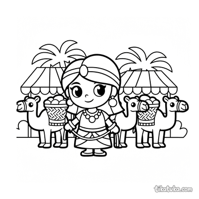 Desert Princess Leading Camel Parade