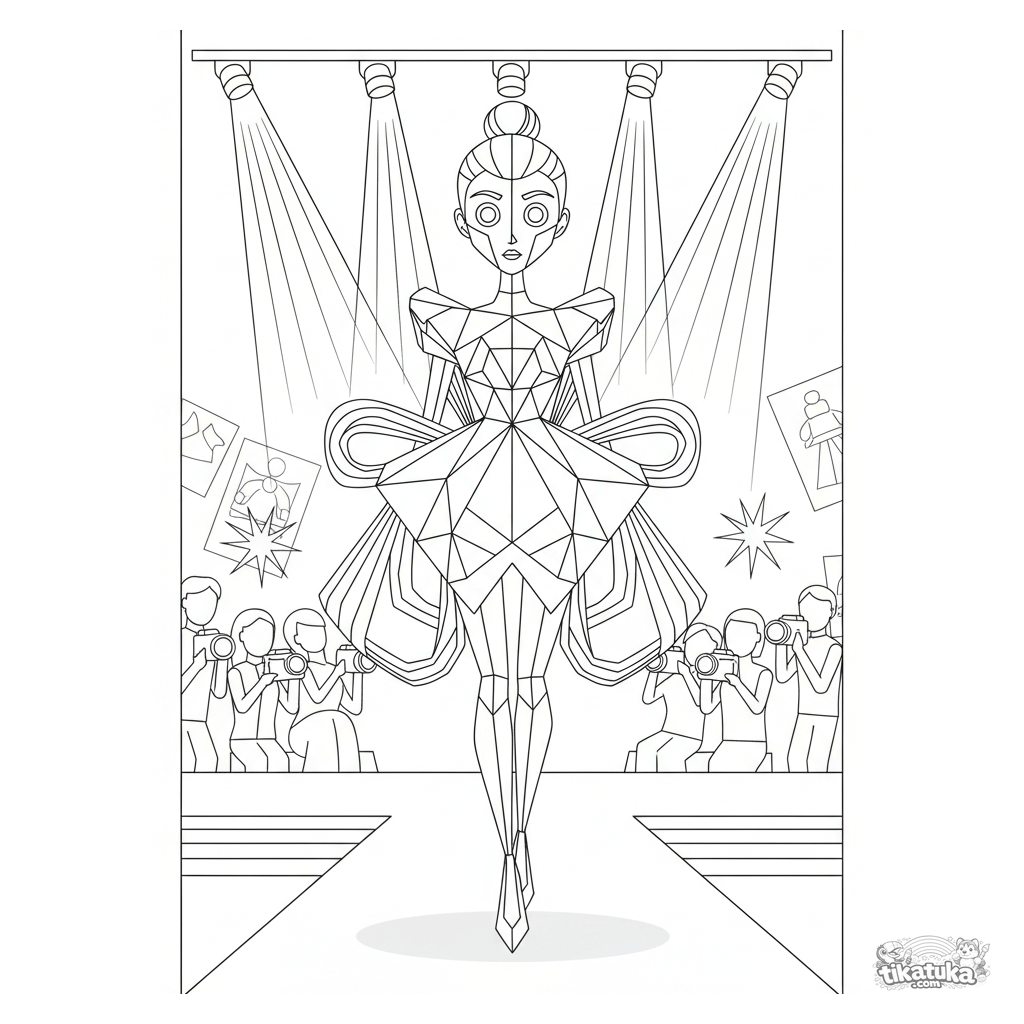 Avant-Garde Sculptural Dress on Runway