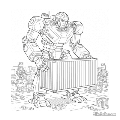 Mech Loader Unloading Container
