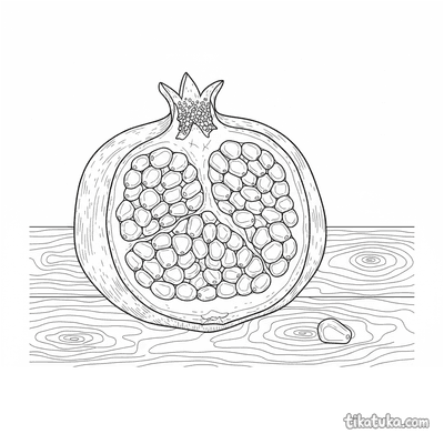 Detailed Pomegranate with Seeds