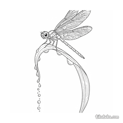 Dragonfly on Leaf Tip