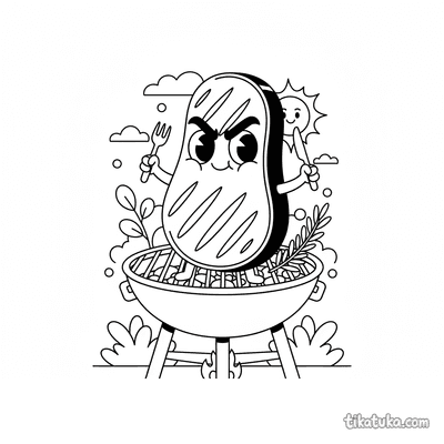 Eggplant Steak with Knife and Fork