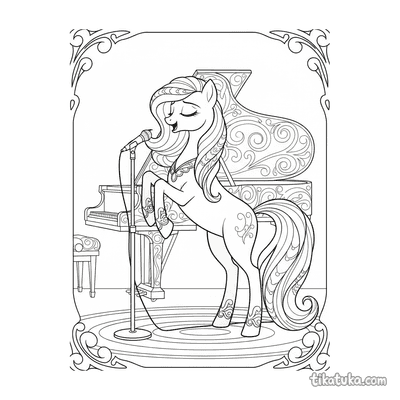 Elegant Pony Singer on Stage