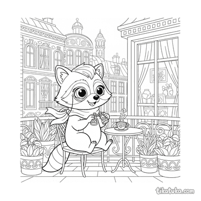Fancy Raccoon on a Balcony Stakeout