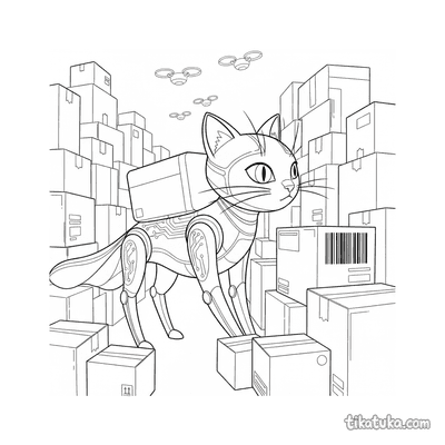 Feline Delivery Robot in a Box Maze