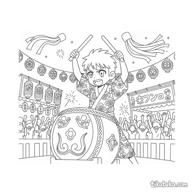 Festival Drummer at Summer Matsuri