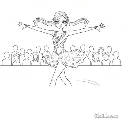 Figure Skating Dress Ice Rink Spin