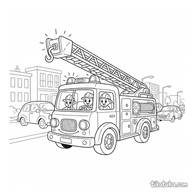 Fire Truck Racing to Rescue