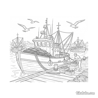 Fishing Trawler Unloading