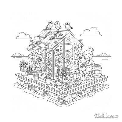 Floating Sea Garden with Greenhouse