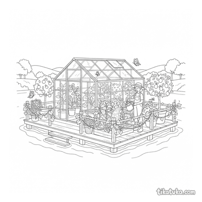 Floating Garden with Greenhouse