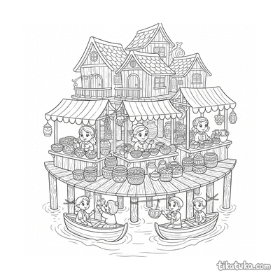 Floating Market Stilt Houses