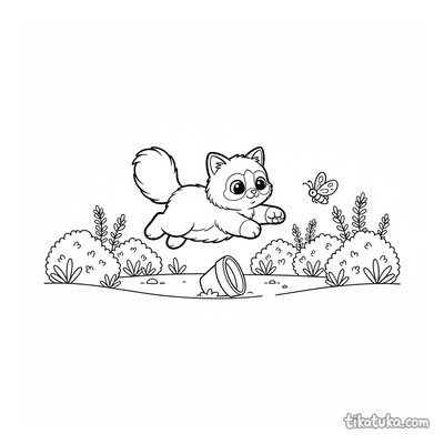 Birman Kitten in Herb Garden