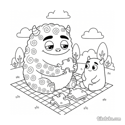 Fluffy Monster Sharing Cookie Puzzle