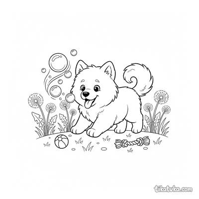 Fluffy Samoyed Puppy