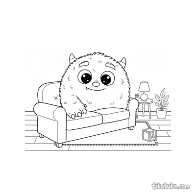 Fluffy Three-Eyed Monster