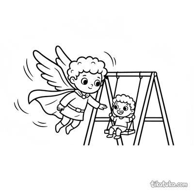 Flying Hero at Playground
