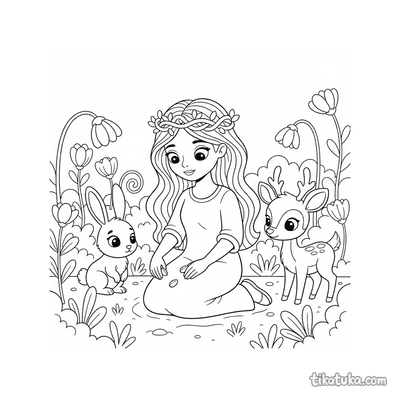 Forest Princess Planting Magic Seeds