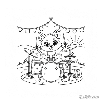 Fox Drummer at the Festival