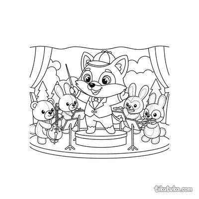 Fox Foxy Conducting a Tiny Orchestra
