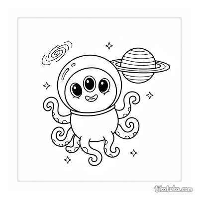 Friendly Alien Floating
