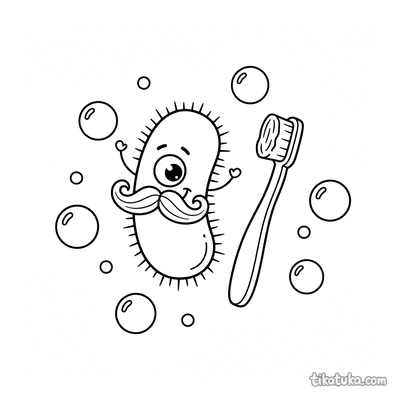 Friendly Bacterium with Moustache