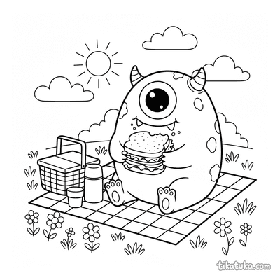 Friendly Cyclops Having a Picnic