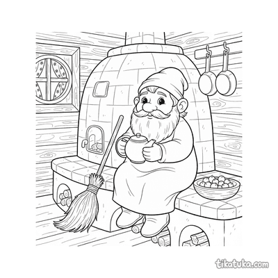 Domovoi on the Stove Bench