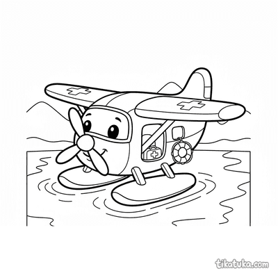 Friendly Rescue Seaplane on Lake