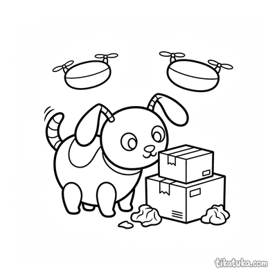 Robot Dog in Warehouse