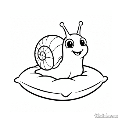 Friendly Snail on Cushion