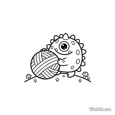 Friendly Spiky One-Eyed Monster