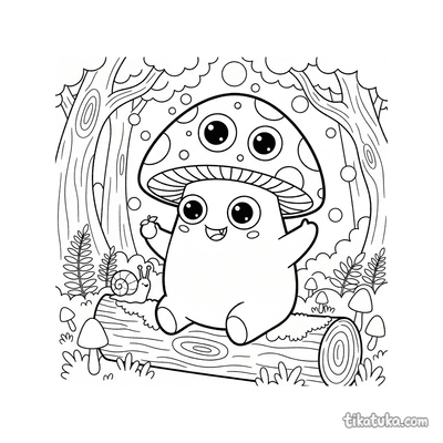 Friendly Three-Eyed Mushroom Monster