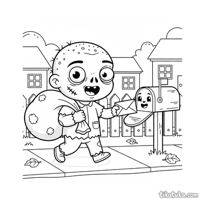 Friendly Zombie Delivering Mail