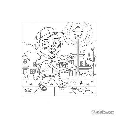 Zombie Pizza Delivery Man