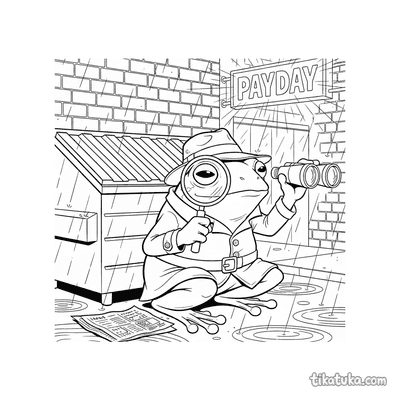 Frog Detective in Alleyway