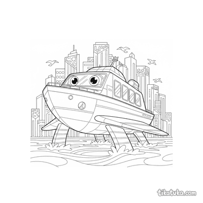 Futuristic Hydrofoil Ferry